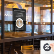 Copo de Café Simples Preto Negócio Horário de Func