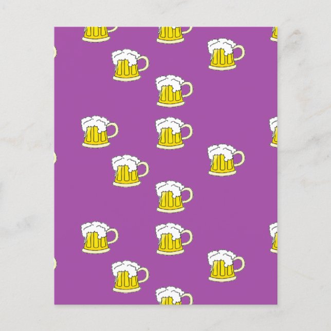 Copo de cerveja espumante em roxo (Frente)