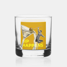 Copo de cocktail divertido "Sip Happens"