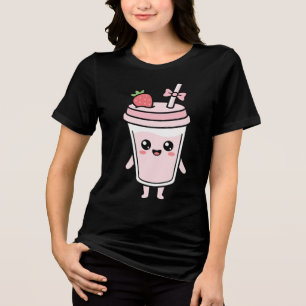 Copo de Leite de Morango Kawaii Fofo Carro Pastel