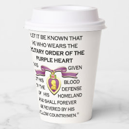 Copo de papel Coração Roxo