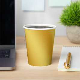 copo de papel dourado
