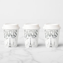 Copo de Papel Paris On The Rocks