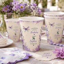 Copo de Papel Personalizado da Flor de Nascimento