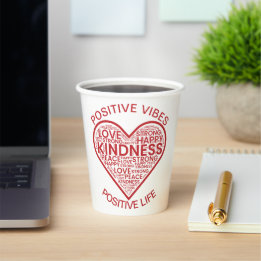 Copo de Papel Vibrações Positivas Vida Positiva