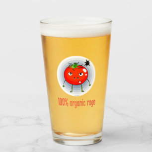 Copo De Pint 100% Raiva Orgânica Engraçada Tomate Bravo