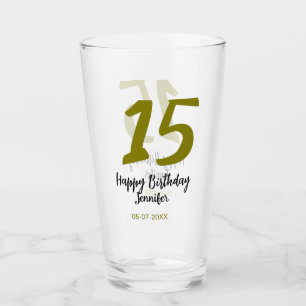 Copo De Pint 15 aniversário quiencenera adicionar data ano ouro
