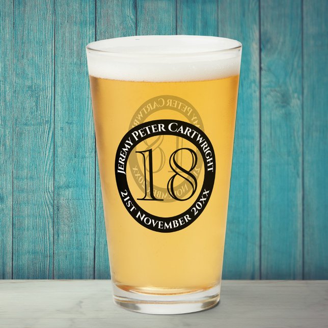 Copo De Pint 18º Aniversário do Vidro de Celebração (Criador carregado)