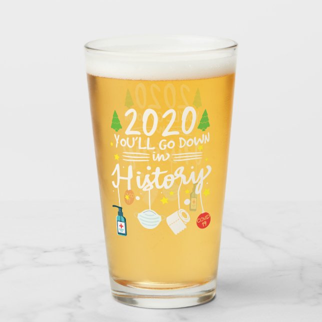 Copo De Pint 2020 Descer na História | Papel higiênico e máscar (Frente (Preenchido))