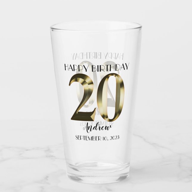 Copo De Pint 20-aniversário metálico (Frente)