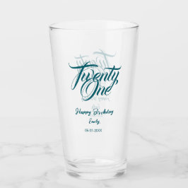 Copo De Pint 21st birthday add name date year blue template thi