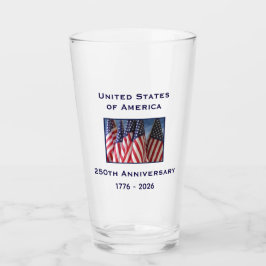 Copo De Pint 250th Anniversary USA Patriotic American Flag Pint