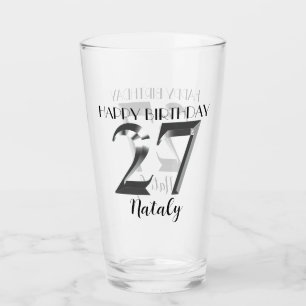 Copo De Pint 27 anos de prata metálico