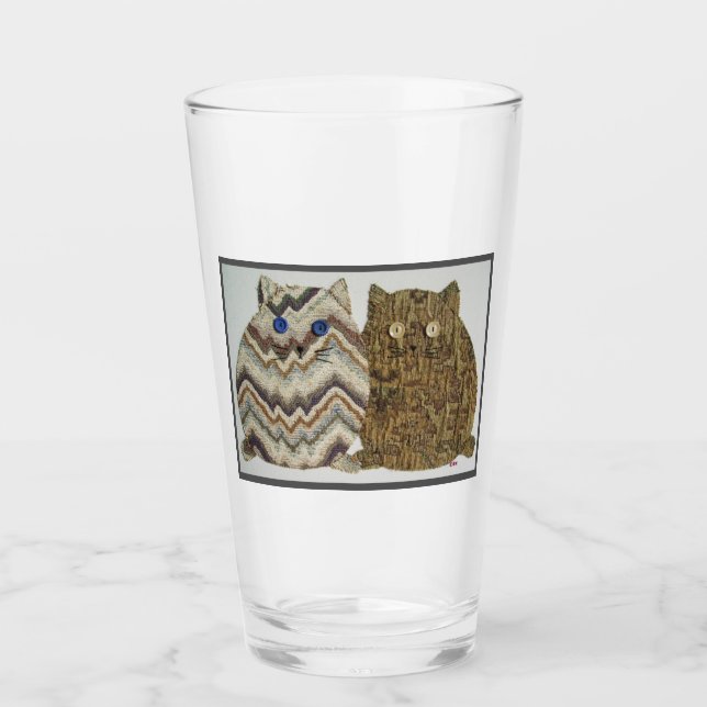 Copo De Pint 2 Gatos Gordos #1 (Frente)