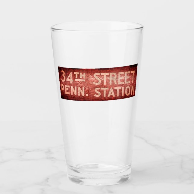 Copo De Pint 34th Street New York, NY Azulejo Train Station Sig (Frente)