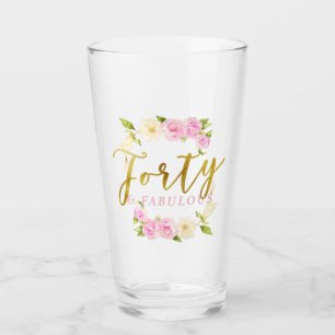 Copo De Pint 40 e grinalda floral fabulosa