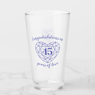 Copo De Pint 45.º aniversário 45 anos personalização azul s