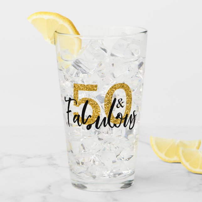 Copo De Pint 50 e Fabulosos Anos festa de 50º aniversário (Gelo frontal)