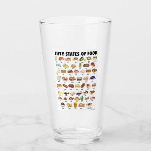 Copo De Pint 50 Estados Unidos da Comida USA Viagem Foodie