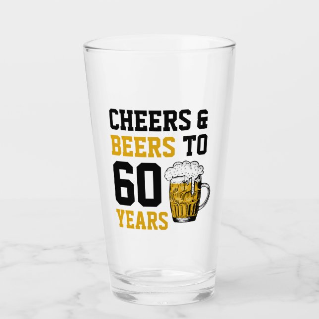 Copo De Pint 60º Aniversário Cheers & Beers a 60 anos (Frente)