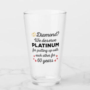 Copo De Pint 60º Aniversário do Casamento I - Casal Engraçado D