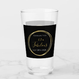 Copo De Pint 60th Birthday Black Gold Personalized Party Favor