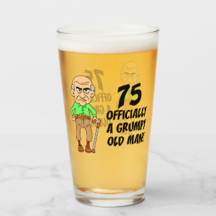 Copo De Pint 75.o Aniversário Vidro Oficialmente Grumpy