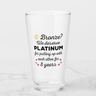 Copo De Pint 8º Aniversário de Casamento I - Casal Engraçado de