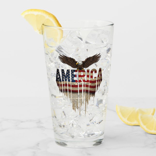 Copo De Pint A bandeira e a águia-gigantes da América (Gelo frontal)