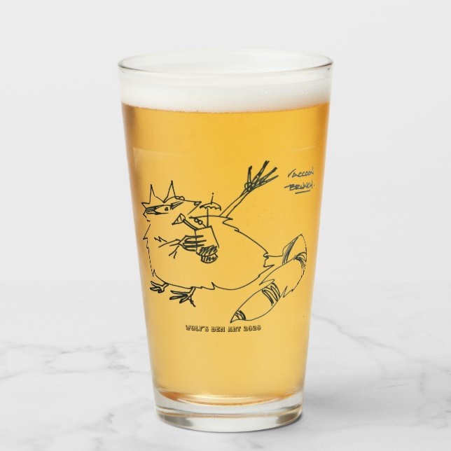 Copo De Pint A Blogueira Mary Raccoon Glass (Frente (Preenchido))