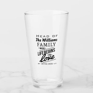 Copo De Pint A cabeça do amor da família nunca termina