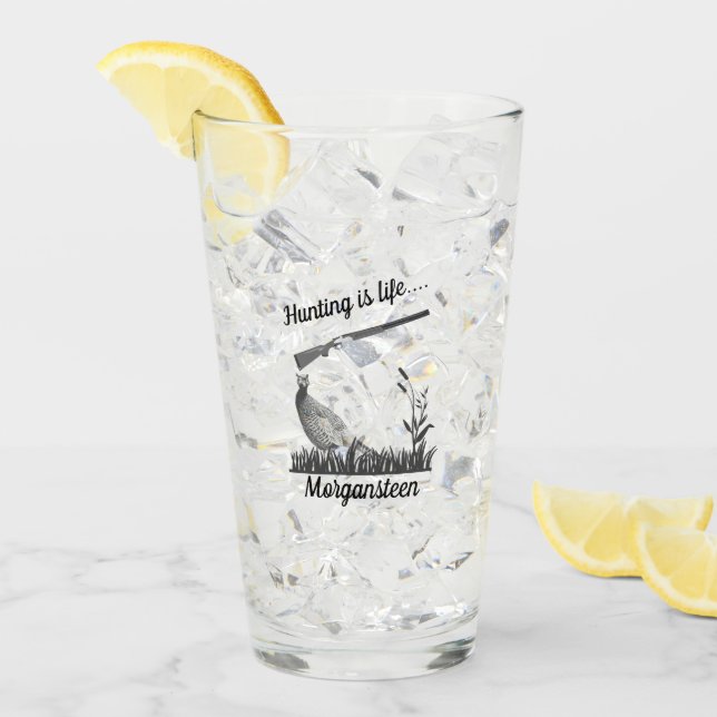 Copo De Pint A caça personalizada é faisão e espingarda (Gelo frontal)