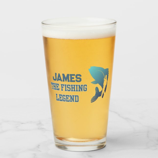 Copo De Pint A Legenda De Pesca Personalizada (Frente (Preenchido))