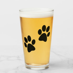 Copo De Pint A pata imprime o vidro do Bebendo do Design