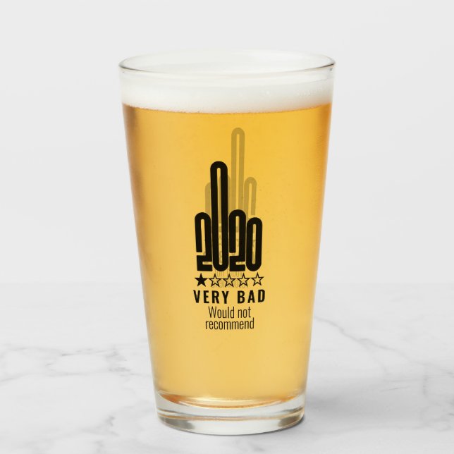 Copo De Pint A Revisão Personalizada Do Dedo Médio 2020 Não Ser (Frente (Preenchido))