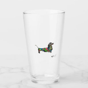 Copo De Pint A taça de vidro Dachshund de 16 oz.