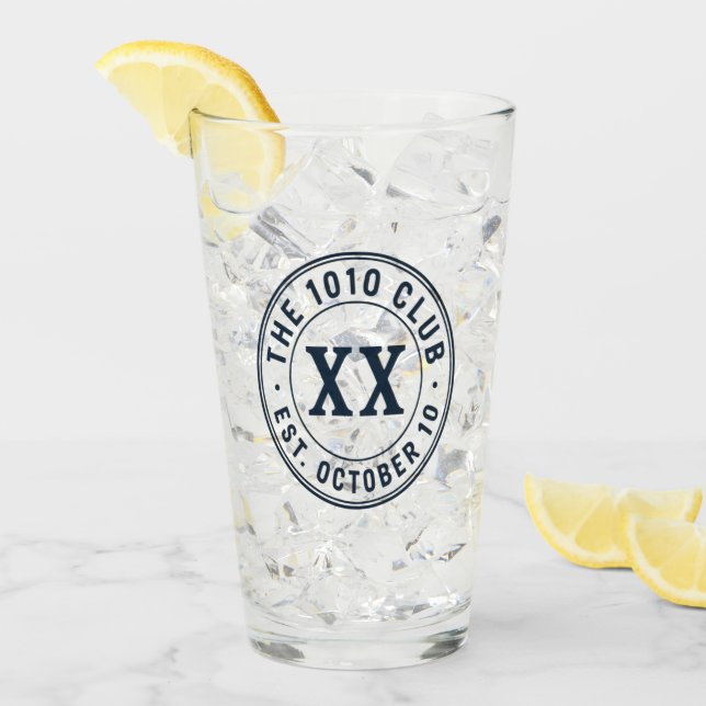 Copo De Pint A Taça do Aniversário do Clube 1010 (Gelo frontal)