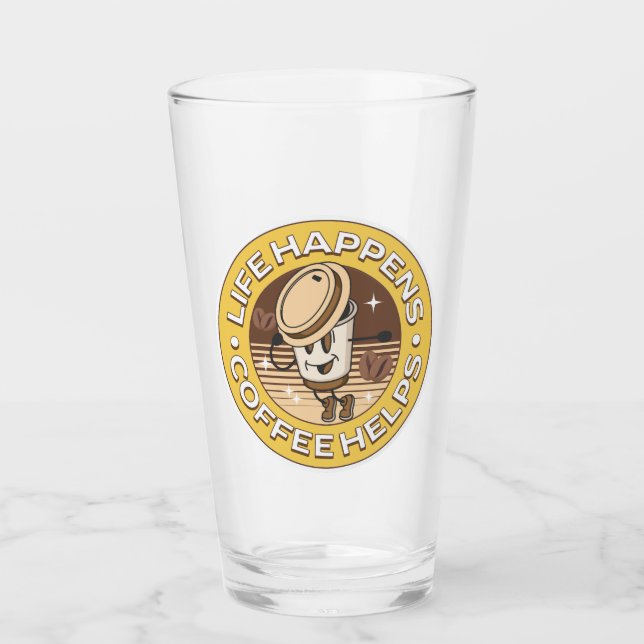 Copo De Pint A vida ajuda o café (Frente)