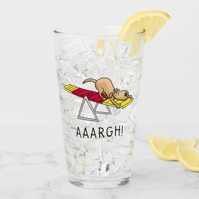 Copo De Pint AAARGH! Teeter de agilidade engraçado para cães (Gelo traseiro)