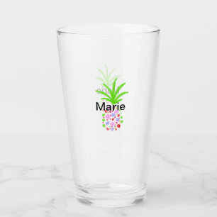 Copo De Pint Abacaxi colorido simples adicionar nome personaliz