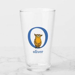Copo De Pint ABC do Dr. Seuss: Letra O - Azul Adicione seu No