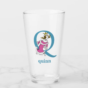 Copo De Pint ABC do Dr. Seuss: Letra Q - Azul Adicione seu No