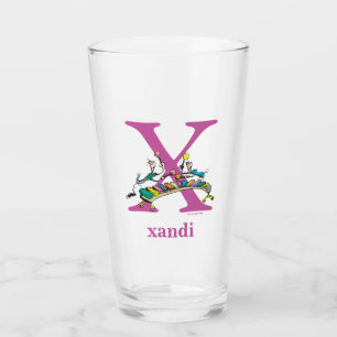 Copo De Pint ABC do Dr. Seuss: Letra X - Roxo   Adicione seu no
