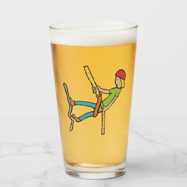 Copo De Pint Abseiling Rappelling (Frente (Preenchido))
