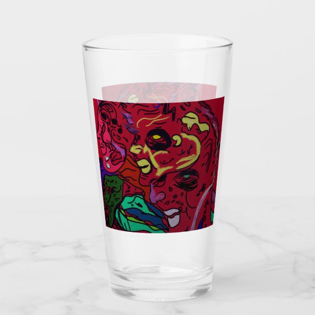 Copo De Pint Abstract Moon Galaxy Art  (Frente)