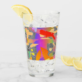 COPO DE PINT ABSTRATO COM VESTIDO DE CABEÇA VERMELHA