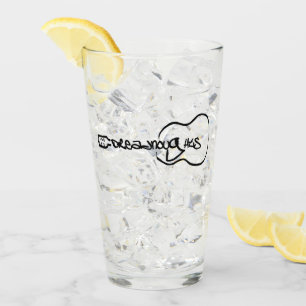 Copo De Pint Abstrato de guitarra acústica preto