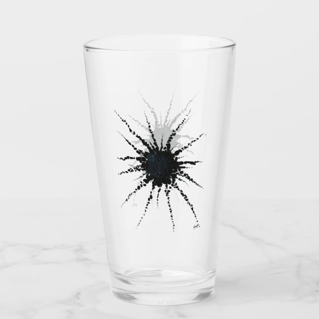 Copo De Pint Abstrato em fita e formas alfabéticas 3 (Frente)