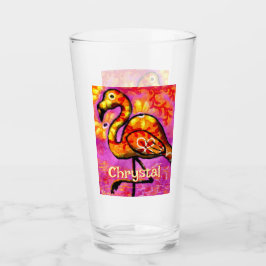 Copo De Pint Abstrato Flamingo Bird Personalizado