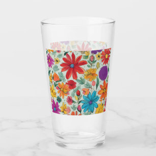 Copo De Pint Abstrato Floral nº 65